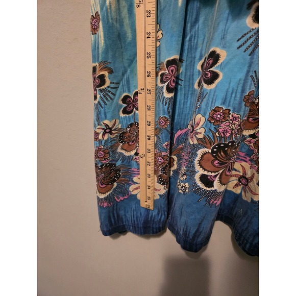 Anna Maxwell Womens Sz 18/20 Floral Short Sleeve Beachy vacation Coastal Lounge - Picture 4 of 7